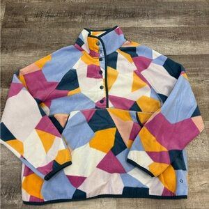 Ladies Hyba Geometric Fleece Pullover